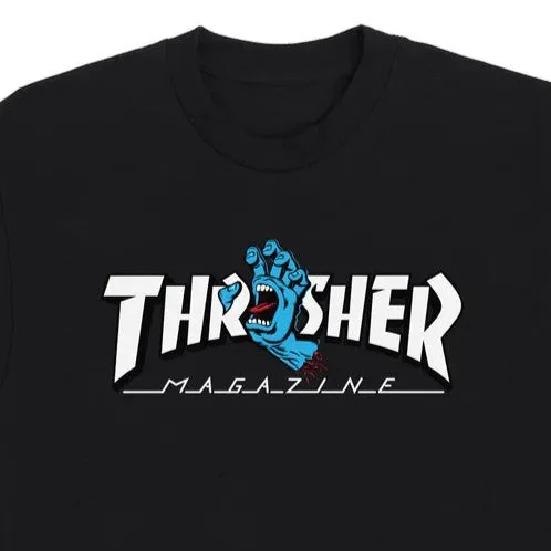 SANTA CRUZ x THRASHER Screaming Logo Santa Cruz Men's T-Shirt - Black