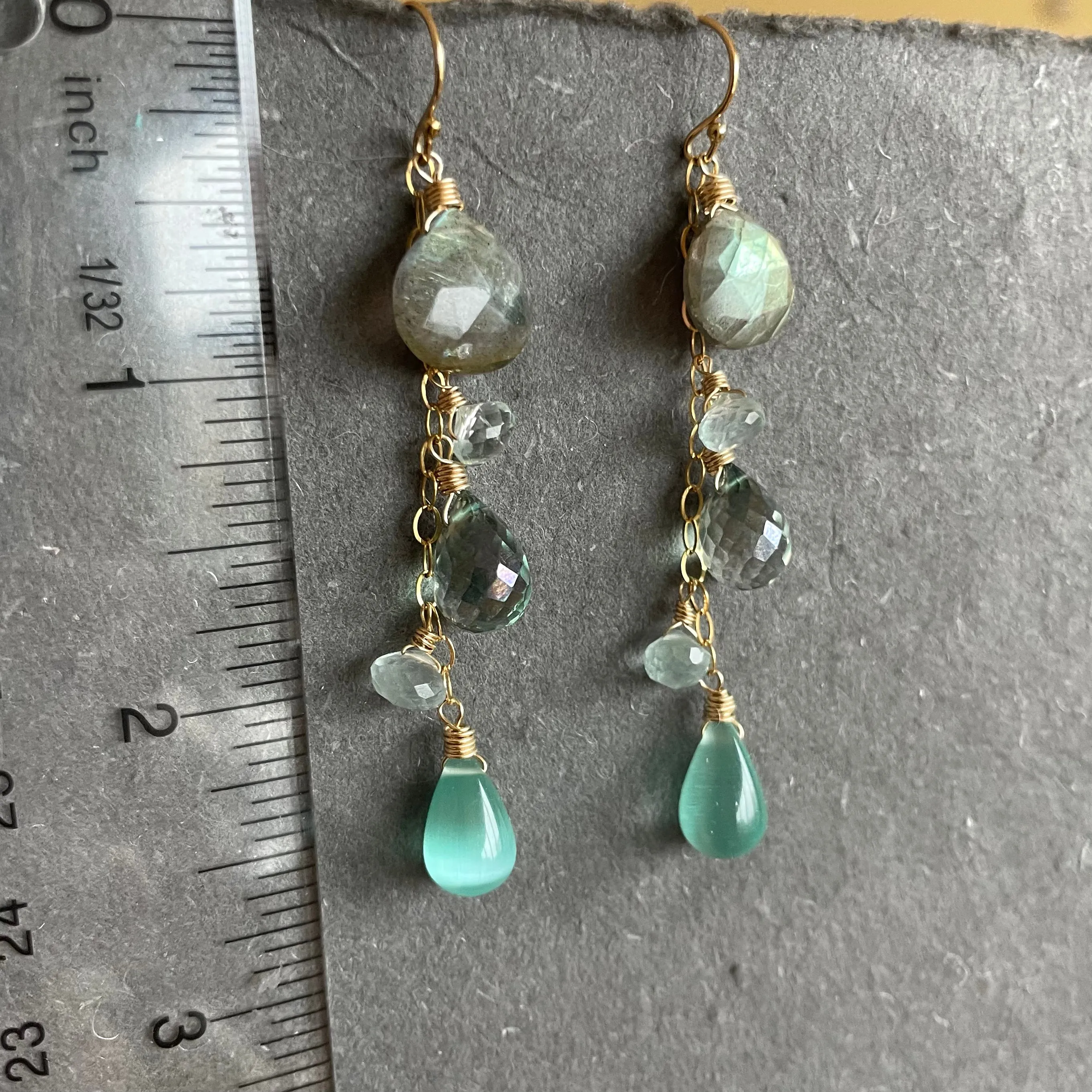 Shimmer Lover Labradorite Cascade Earrings lol