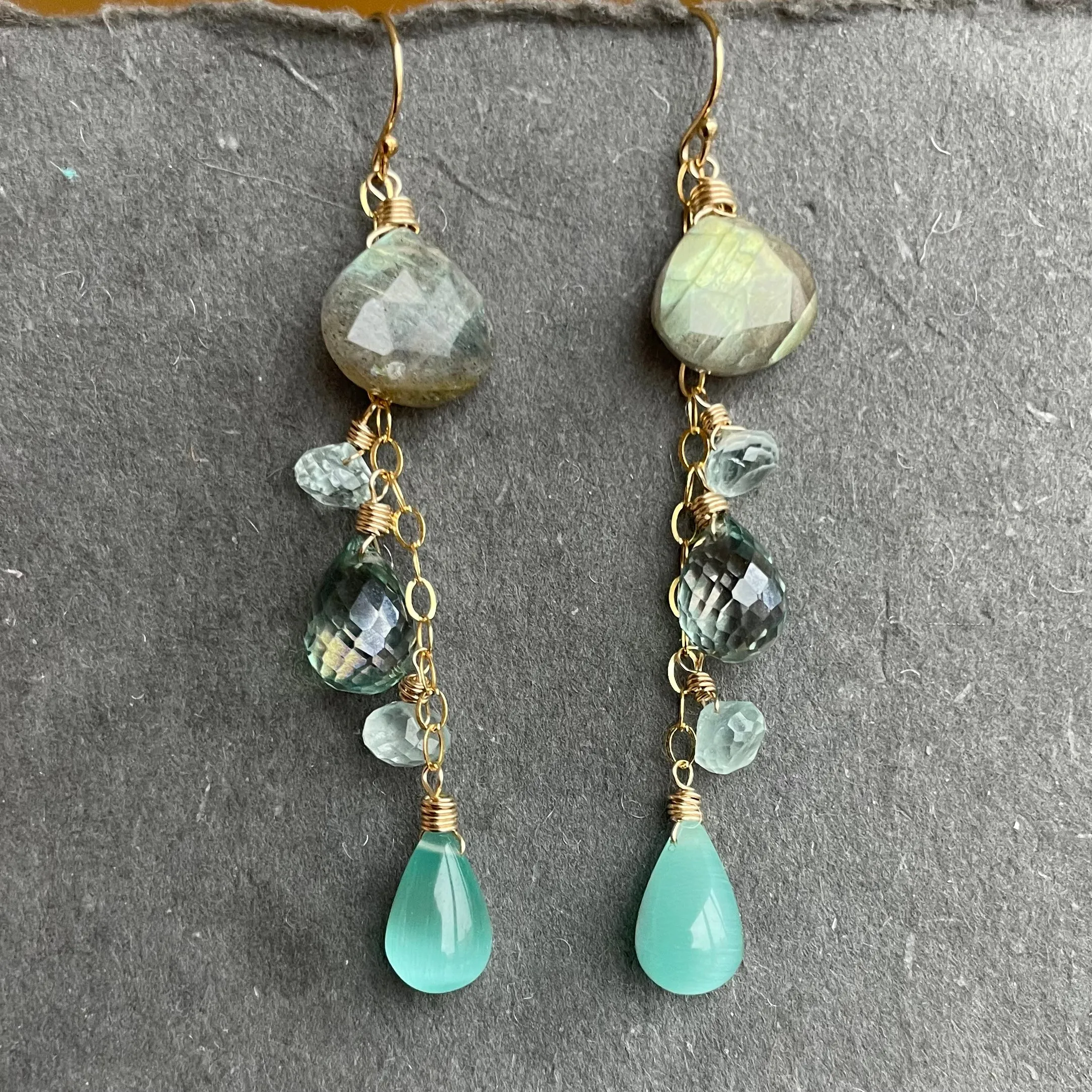 Shimmer Lover Labradorite Cascade Earrings lol