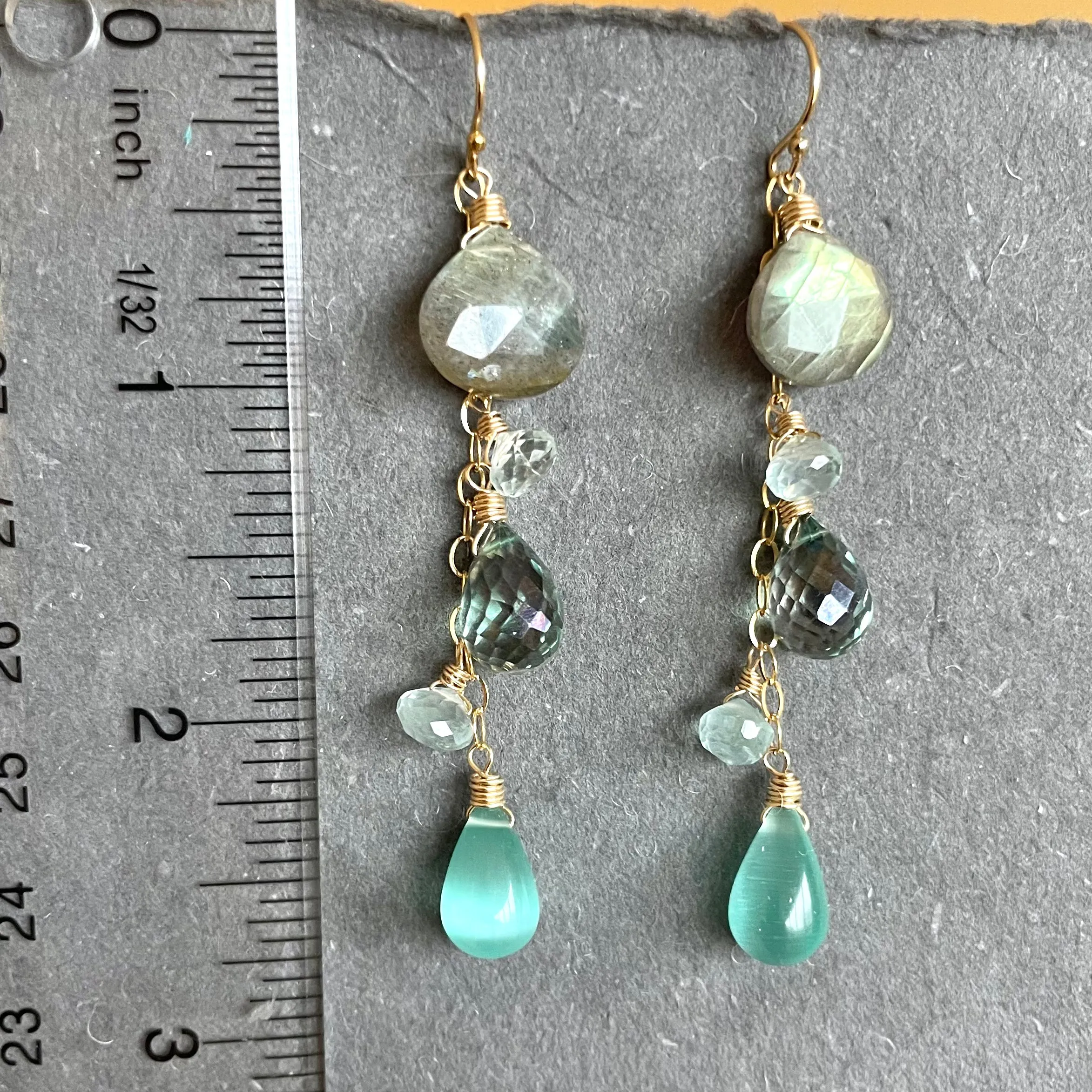 Shimmer Lover Labradorite Cascade Earrings lol