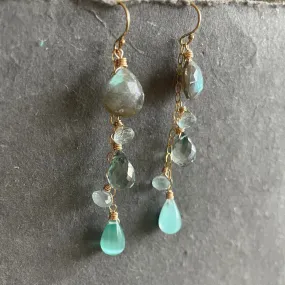 Shimmer Lover Labradorite Cascade Earrings lol