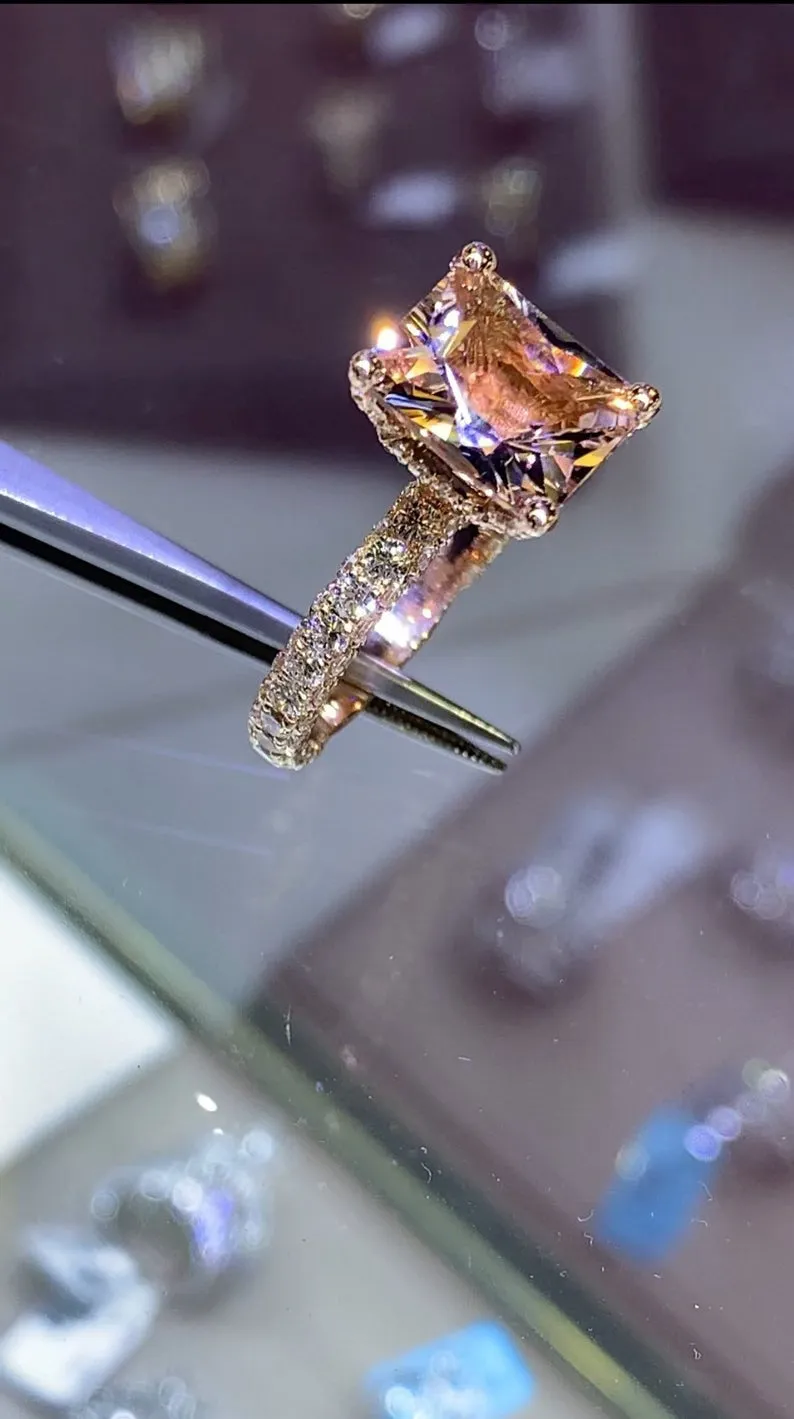 The Gabriella Ring with 2.50 Carat Morganite