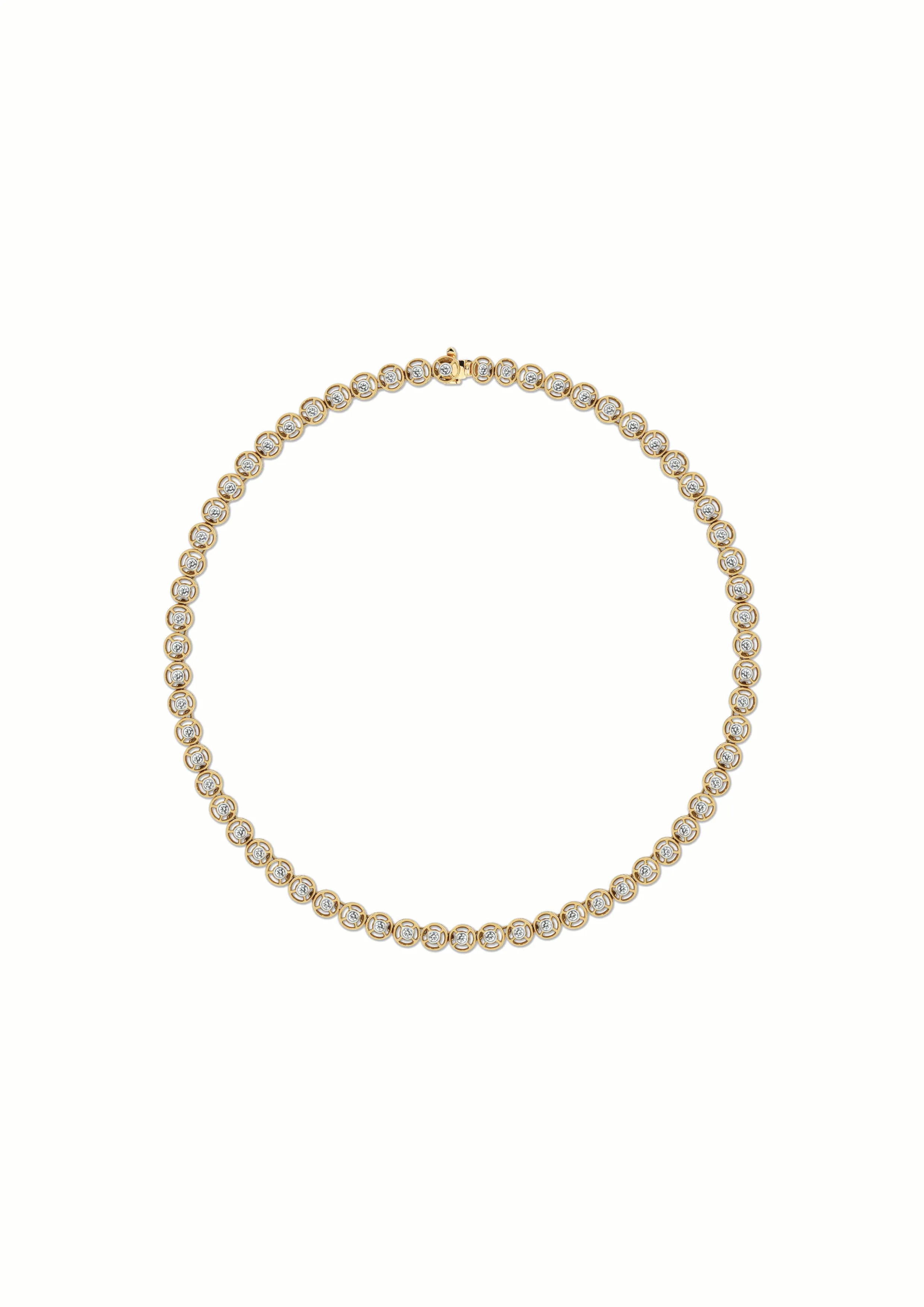 Twist Kaleidoscope Petite Tennis Diamond Necklace